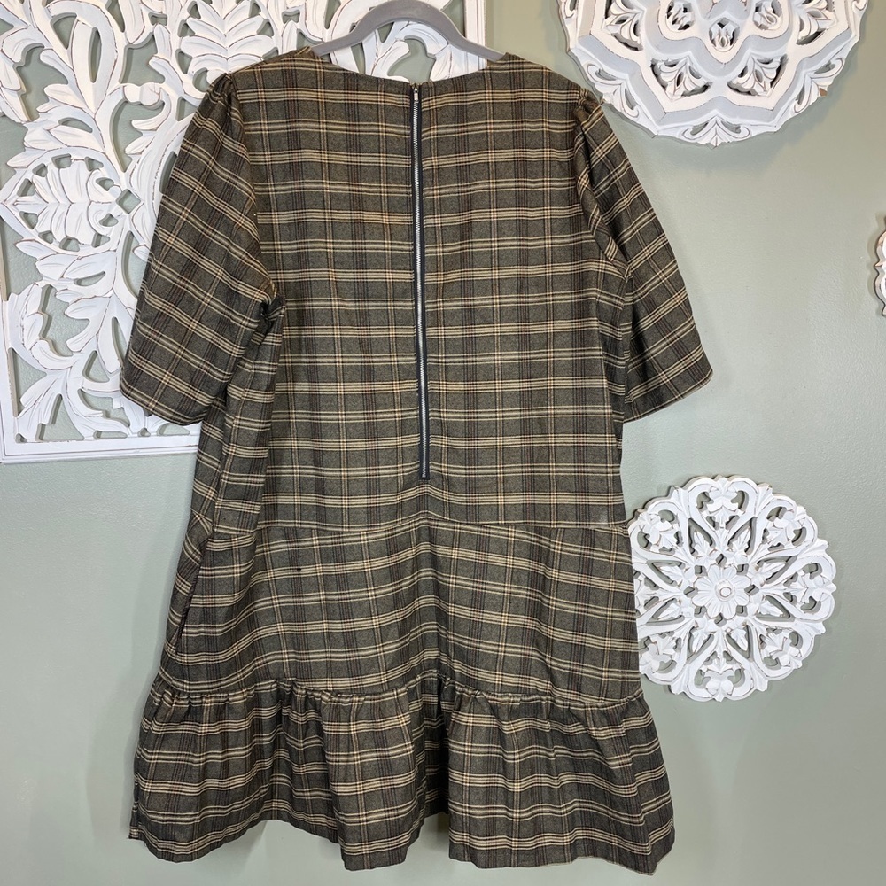 NWT COC Clothing Obsessed Company Plaid Baby Doll Dress Ruffle 3x - Picture 6 of 8